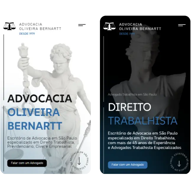 Site da Advocacia Oliveira Bernartt
